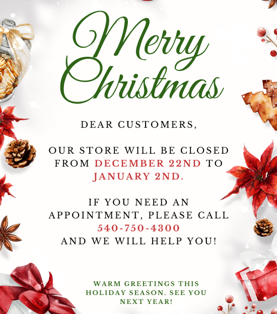 Red White Classic Christmas Notice Poster